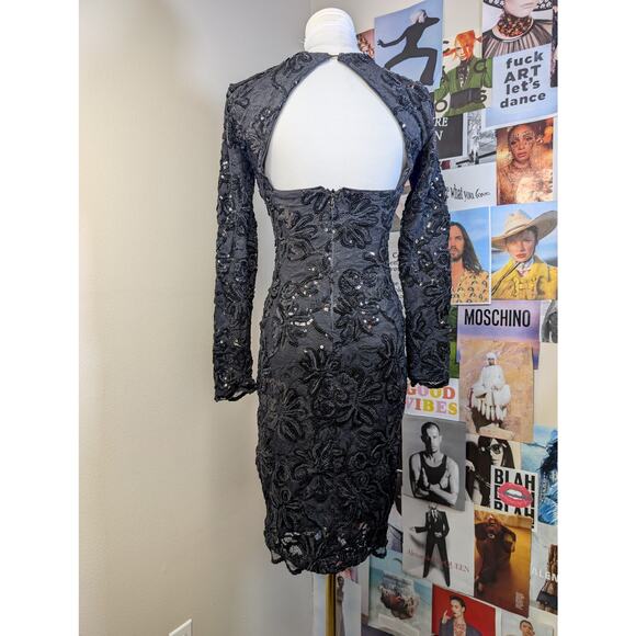 Sparkle Sequin Black Dress - Picture 6 of 7